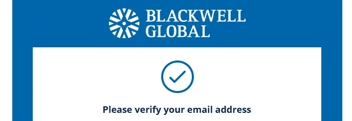 Blackwell Global verity email