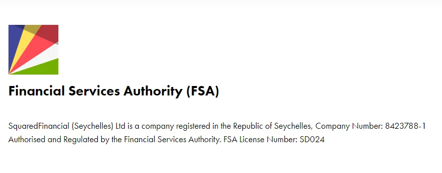 SquaredFinancial  FSA License