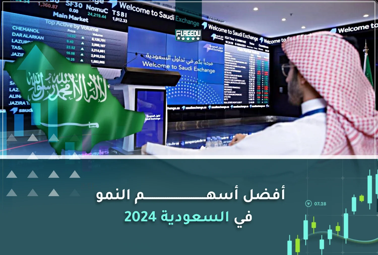 أفضل أسهم النمو في السعودية 2024