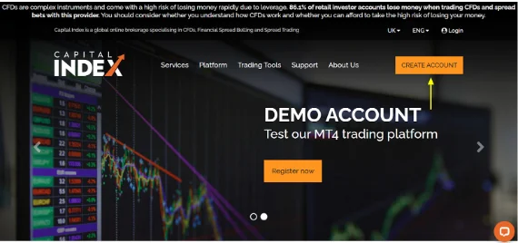 open a live account with Capital Index