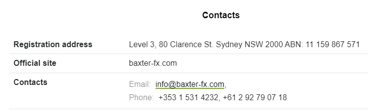 support service Baxter-FX