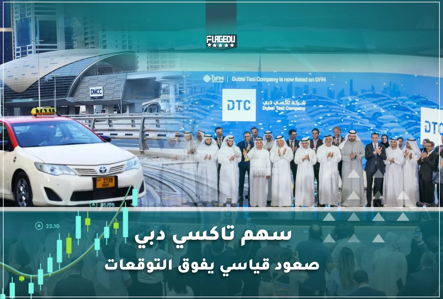 سهم تاكسي دبي  صعود قياسي يفوق التوقعات